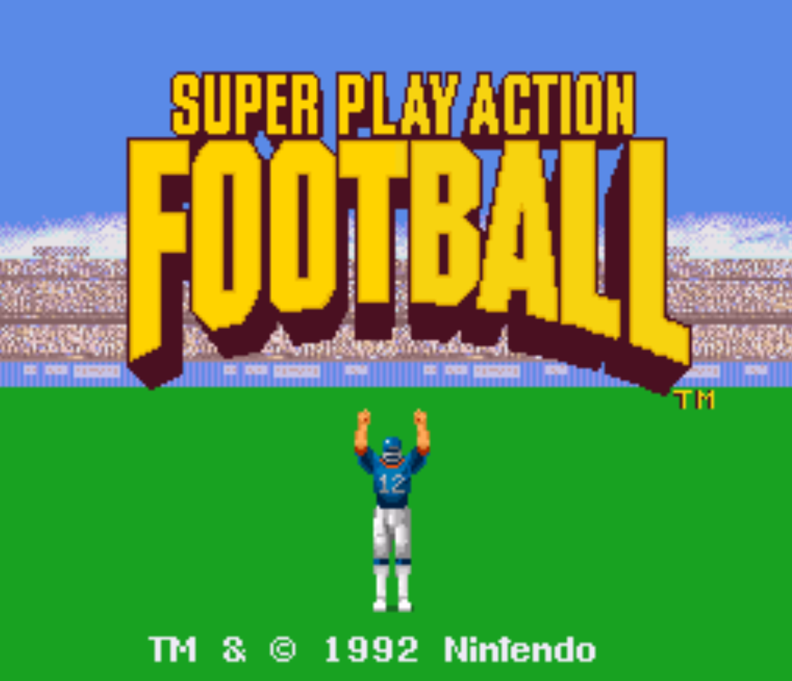 Super Play Action Football Title Screen